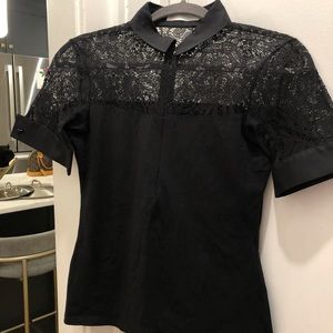 Black lace t shirt